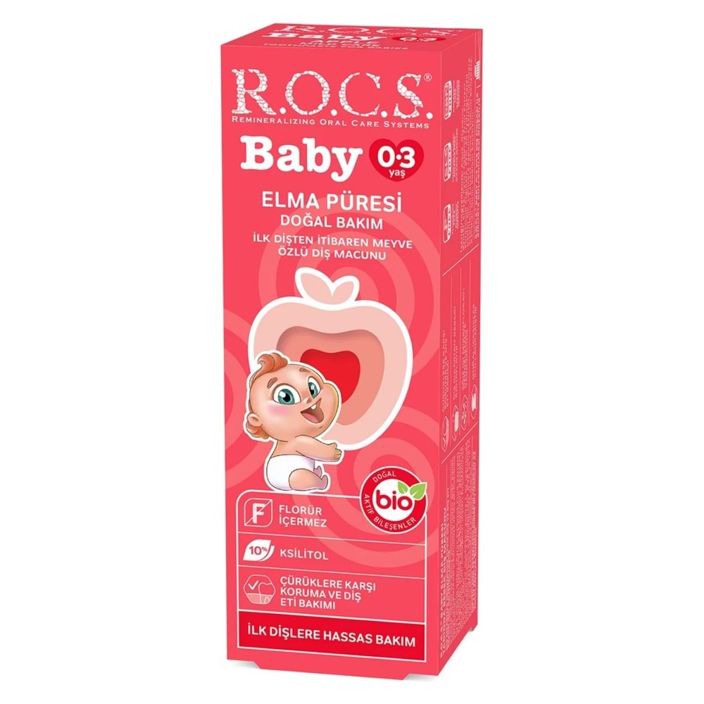 Rocs Bebek (0-3 Yas) Diş Macunu Elma Püresı 35 mL / 45gr