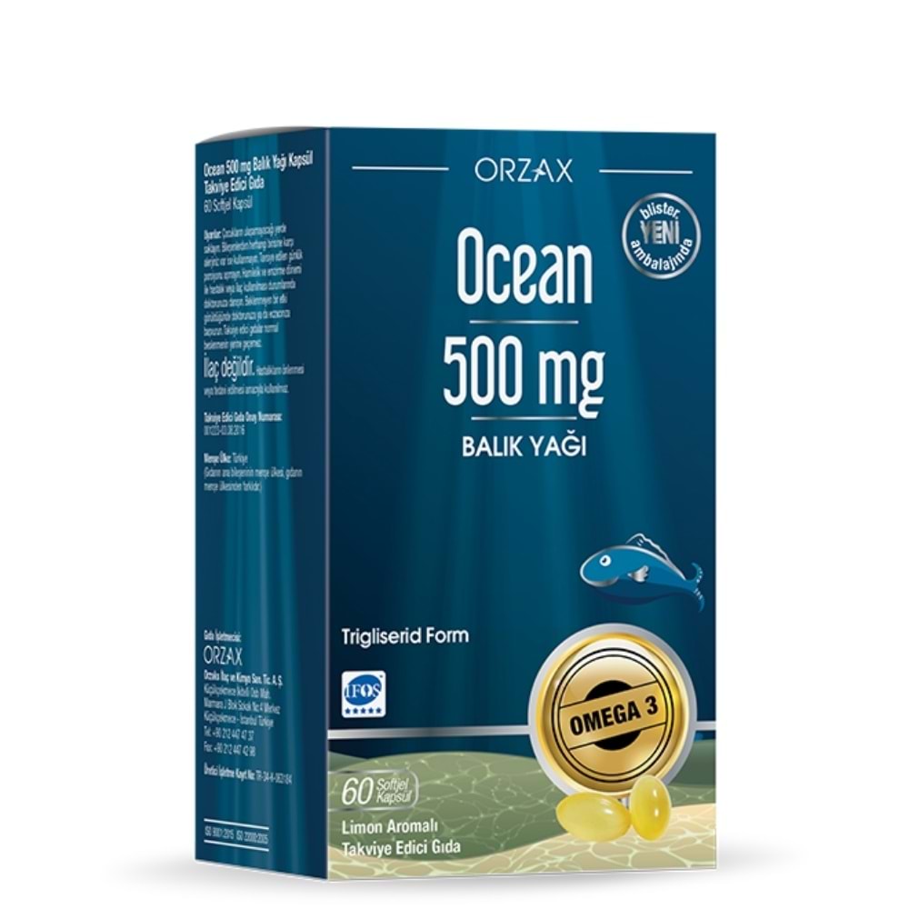 Ocean Balık Yağı 500 Mg 60 Kapsül