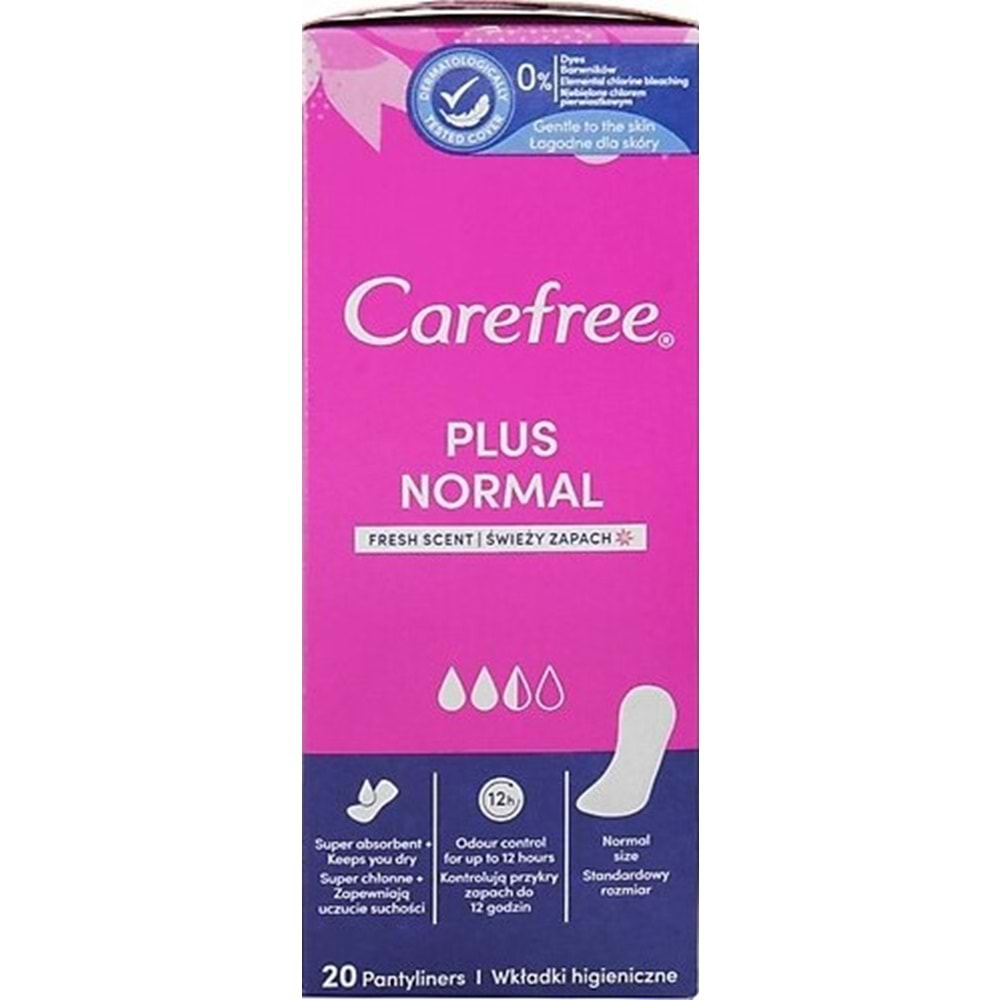 Carefree Plus Normal Fresh 20 li