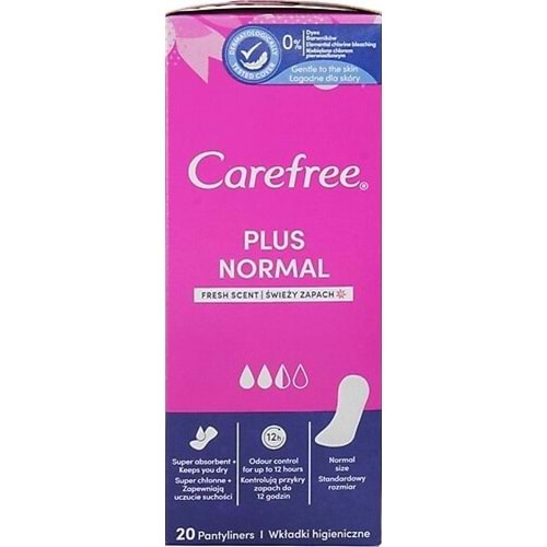 Carefree Plus Normal Fresh 20 li