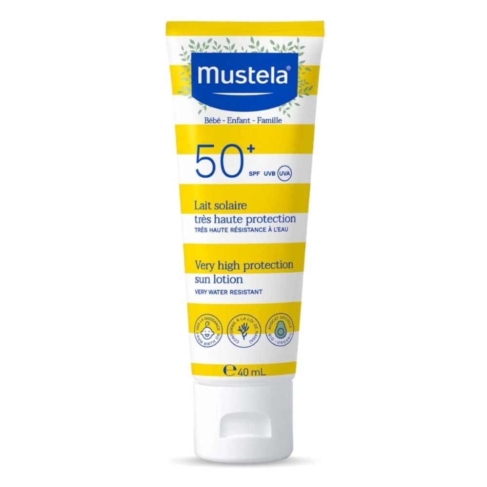 Mustela SPF50+ Çok Yüksek Koruma Faktörlü Güneş Losyonu 40 mL (Küçük)