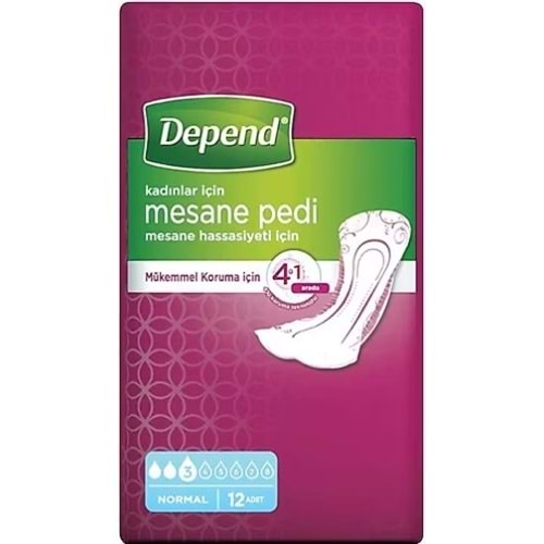 Depend Kadın Mesane Pedı Normal 12Lı