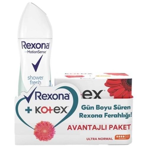 Rexona Deo Shower Fresh 150Ml+ Kotex Ultra Normal 8Lı