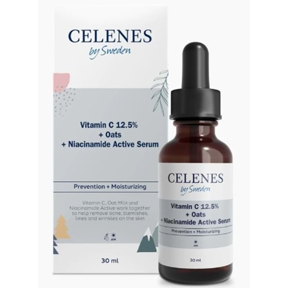 Celenes Vitamin C 12,5% + Oats + Niacinamide Active Serum 30ml