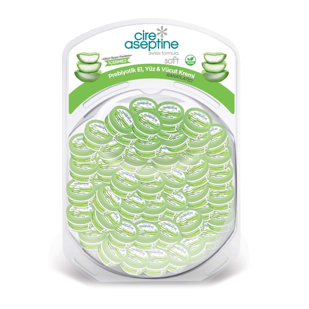 Cire Aseptine Soft Krem Aloe Vera 30 mL - Fanus 50'li