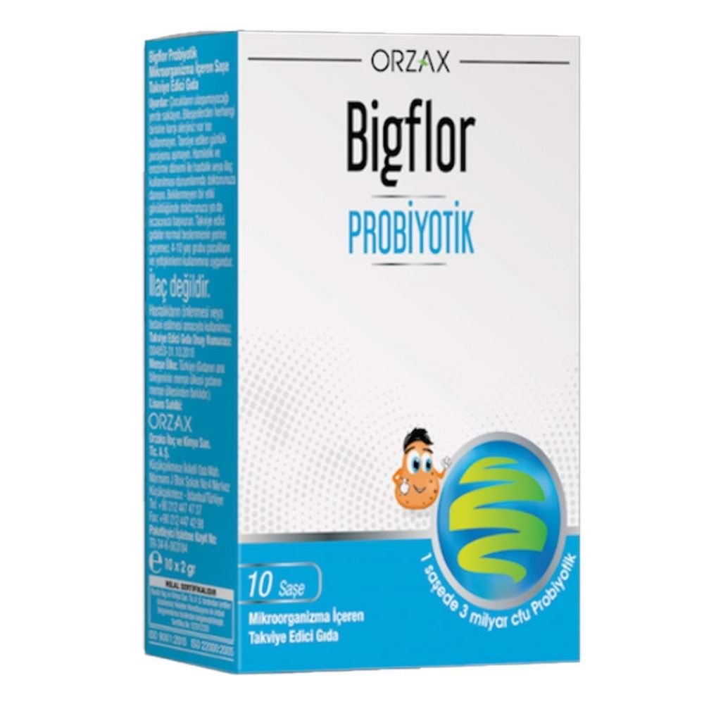 Orzax Bigflor Probiyotik 10 Kapsül