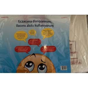 Geniş E Logolu Eczane Poşeti Büyük