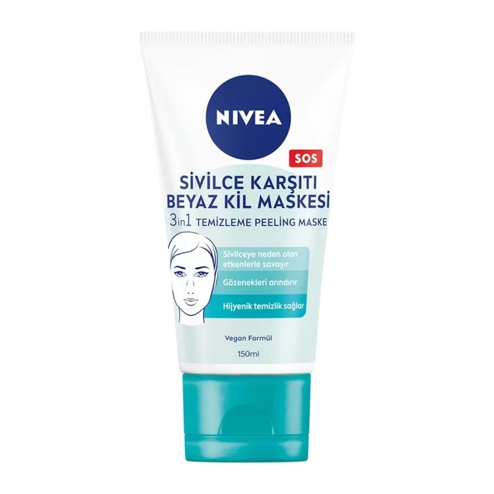 Nivea Sivilce Karşıtı Beyaz Kil Maskesi 150 mL