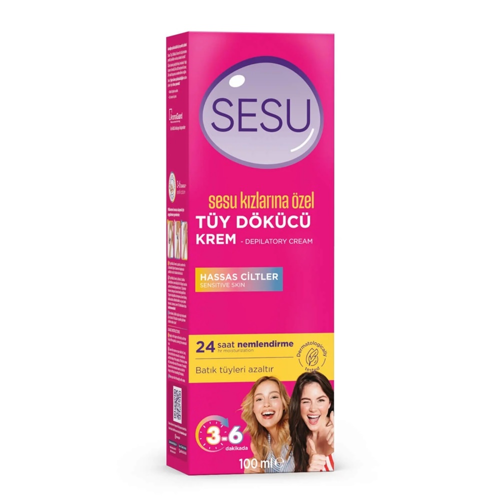 Sesu Tüy Dökücü Krem Hassas Ciltler 100Ml