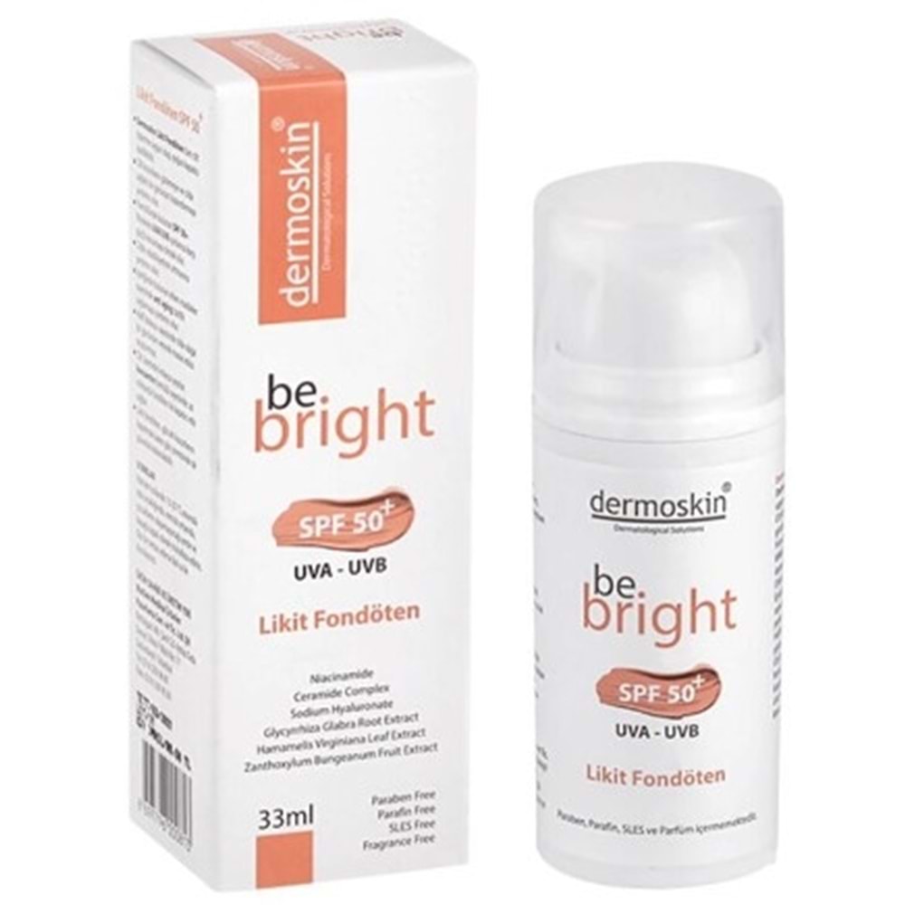 Dermoskin BB Krem Be Bright SPF50+ Lıkıt Fondöten Medıum 33 Ml