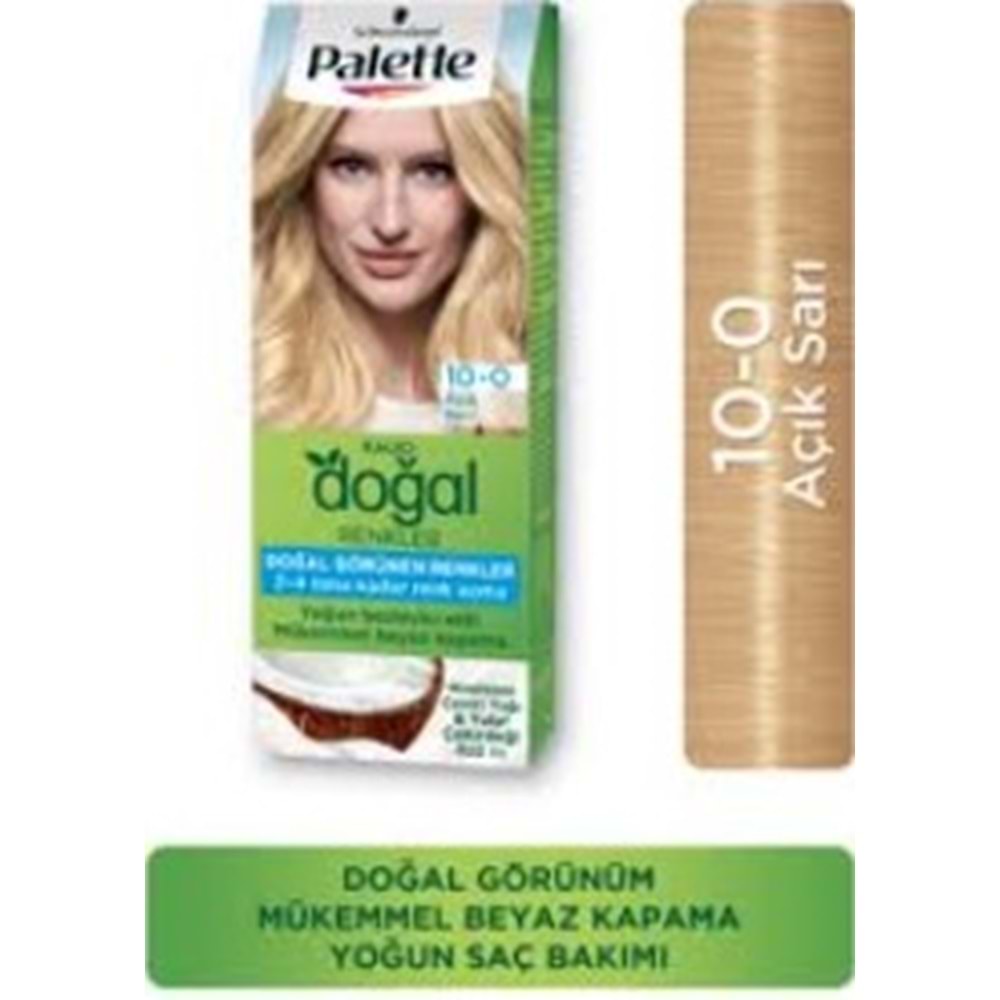 Palette Kalıcı Doğal Renkler 10-0 Açık Sarı