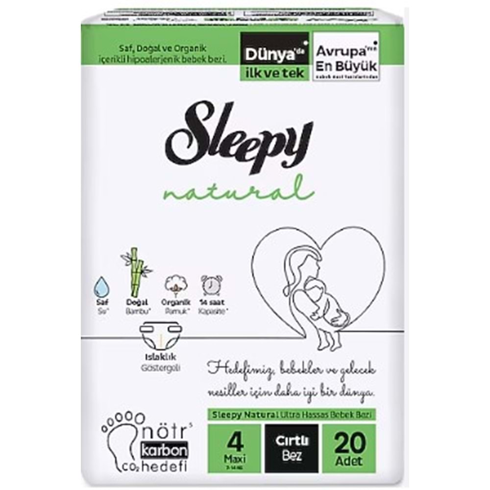 Sleepy Bebek Bezi Natural Maxi No:4 20Li