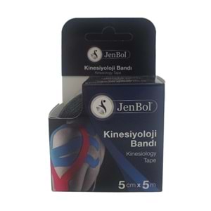 Jenbol Kinesiyoloji Bandı (Ağrı Bandı) 5cm*5m Siyah