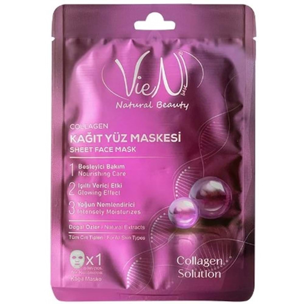 Vien Kağıt Yüz Maskesi Collagen 25g