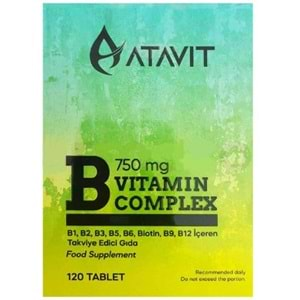 Atavıt Vıtamın B Complex 120 Tablet Takvıye Edıcı Gıda