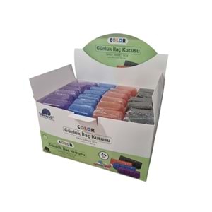 Bluewell Günlük İlaç Kutusu Renkli 24Lü Stand