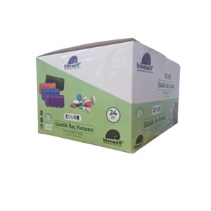 Bluewell Günlük İlaç Kutusu Renkli 24Lü Stand