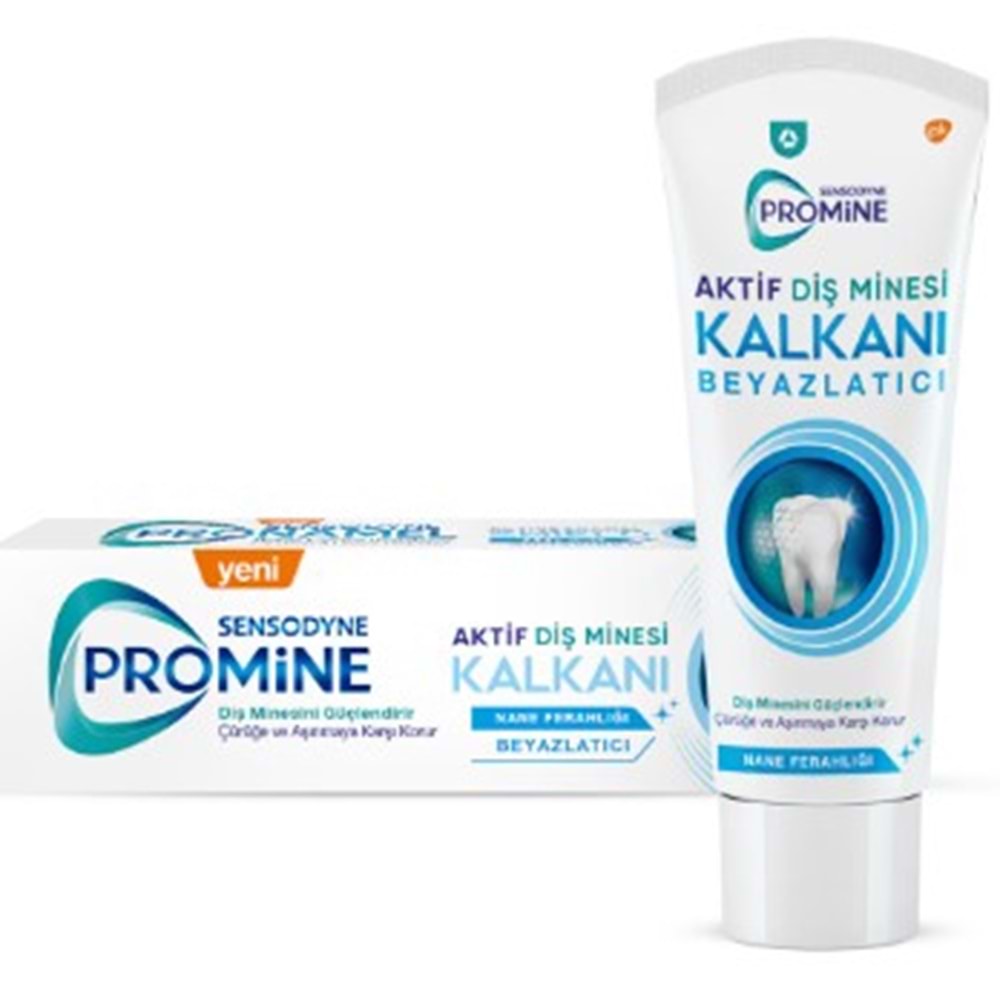Sensodyne Promine Aktif Diş Minesi Kalkanı Beyazlık Diş Macunu 75Ml