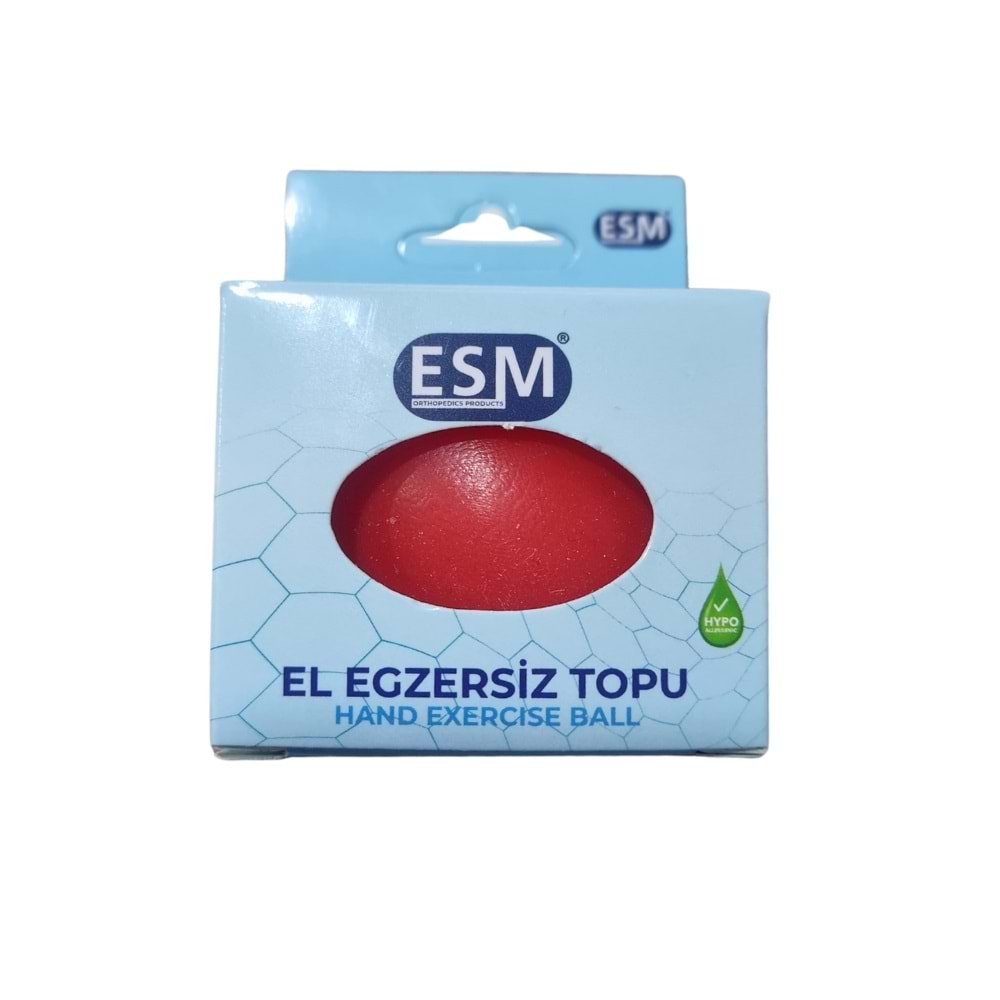 Esm El Egzersiz Topu (Stres Topu) Sert Kırmızı