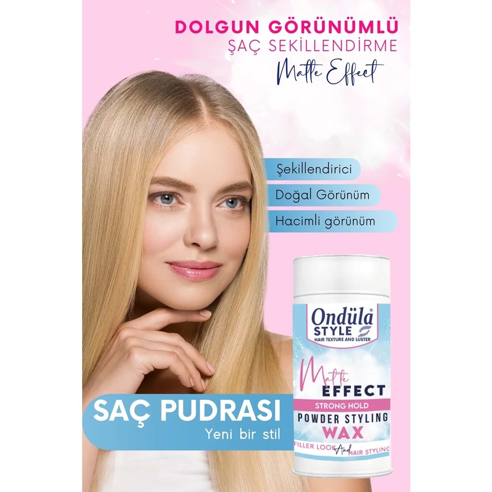Ondüla Style Mat Efekt Saç Şekillendirici Toz Wax 20 Gr