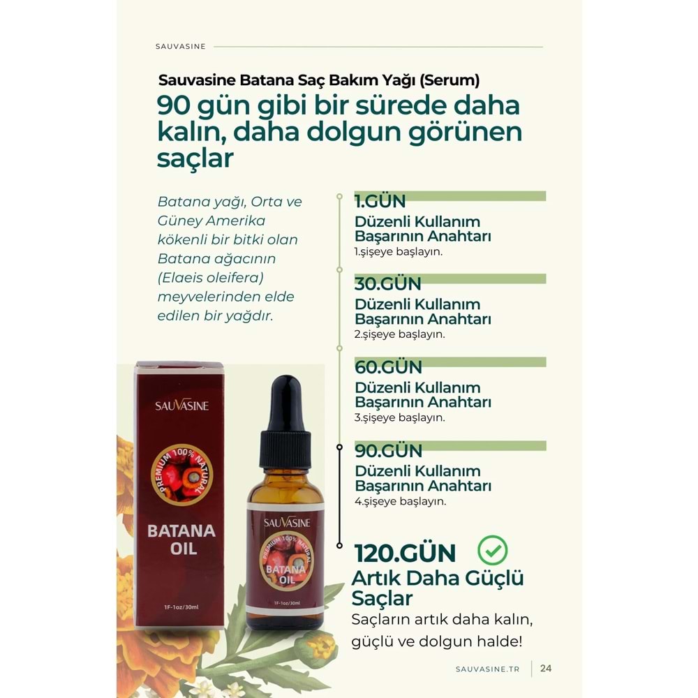 Sauvasine Batana Yağı Saç Bakım Serumu 30 mL