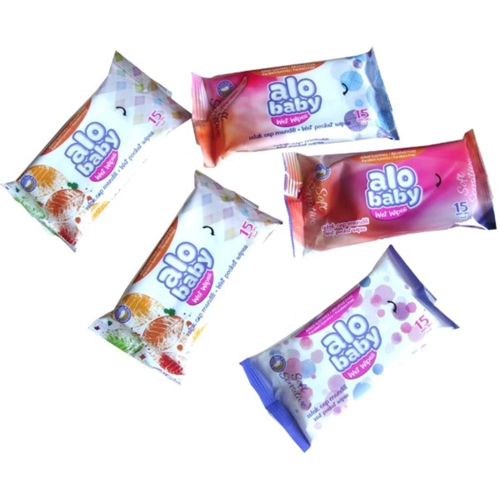 Alo Baby Cep Islak Mendil 15Li (Tek Paket)