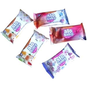 Alo Baby Cep Islak Mendil 15Li (Tek Paket)