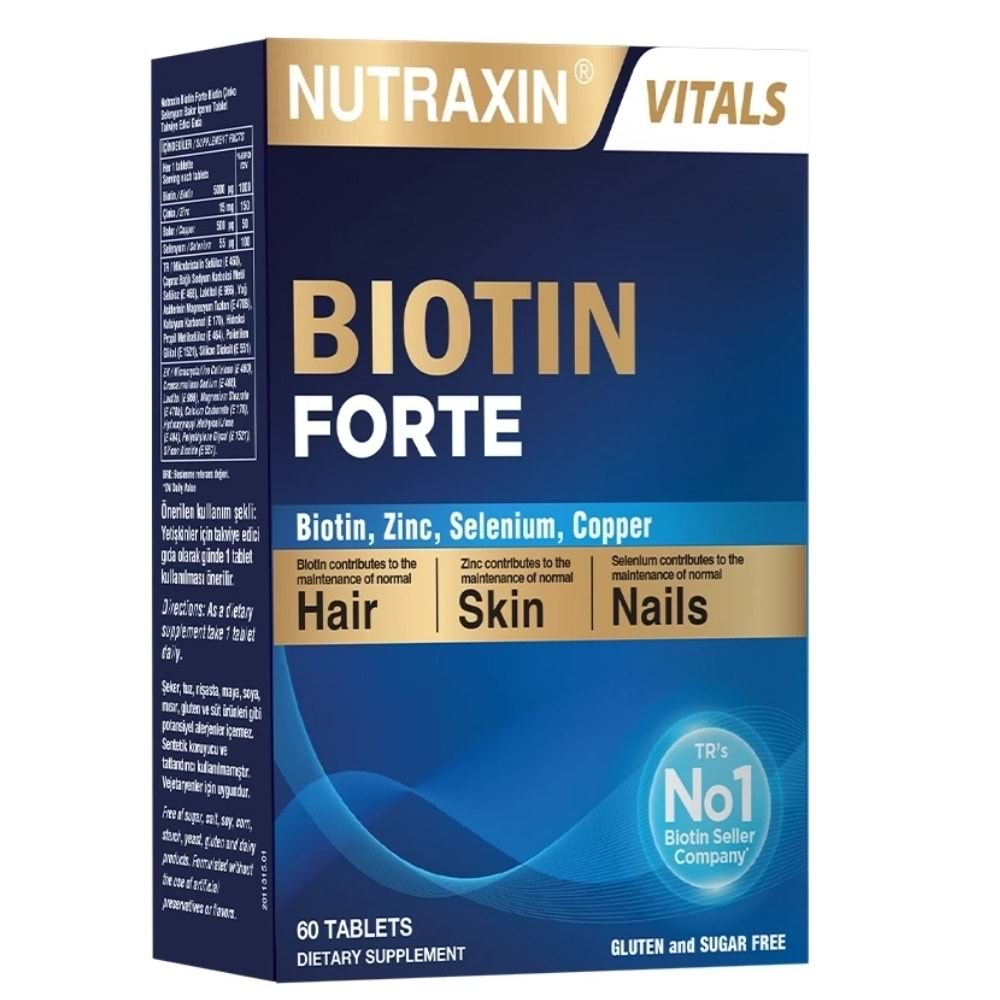 Nutraxin Biotin Forte 60 Tablet Takviye Edici Gıda