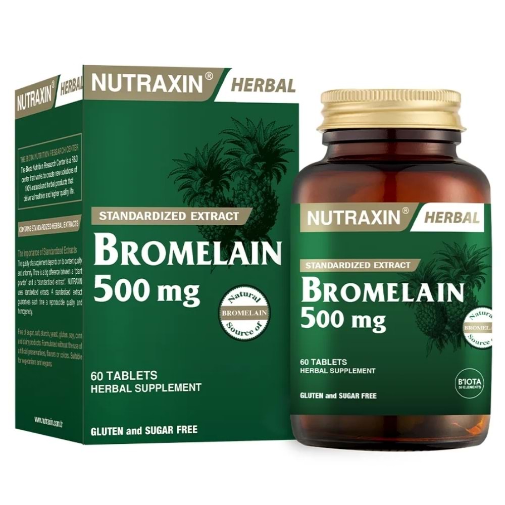 Nutraxin Bromelain 500mg 60 Tablet