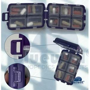 Bluewell Maxi Haftalık/Günlük İlaç Kutusu Renkli 12Li Stand