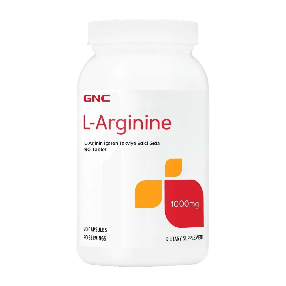 GNC L-Arginine Arjinin içeren Takviye Edici Gıda 90 Tablet