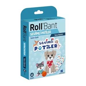 Roll Bant Sevimli Patiler 12Li Yarabandı