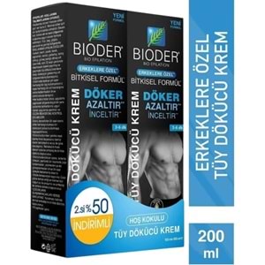 Bioder Tüy Dökücü Krem Erkek 2.Ürün %50 İndirimli 2*100 Ml