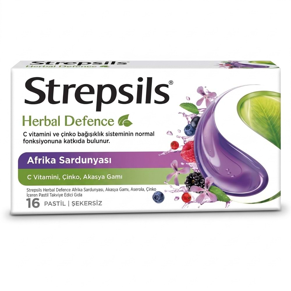 Strepsils Herbal Defence Afrika Sardunyası Pastil 16Lı