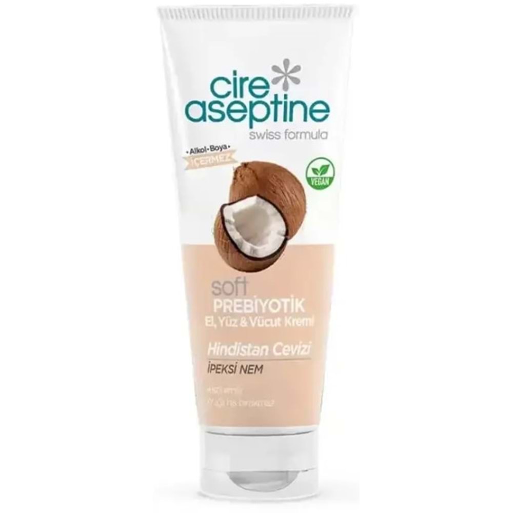 Cire Aseptine Prebiyotik Soft Hindistan Cevizi İpeksi Nem 75Ml Tüp